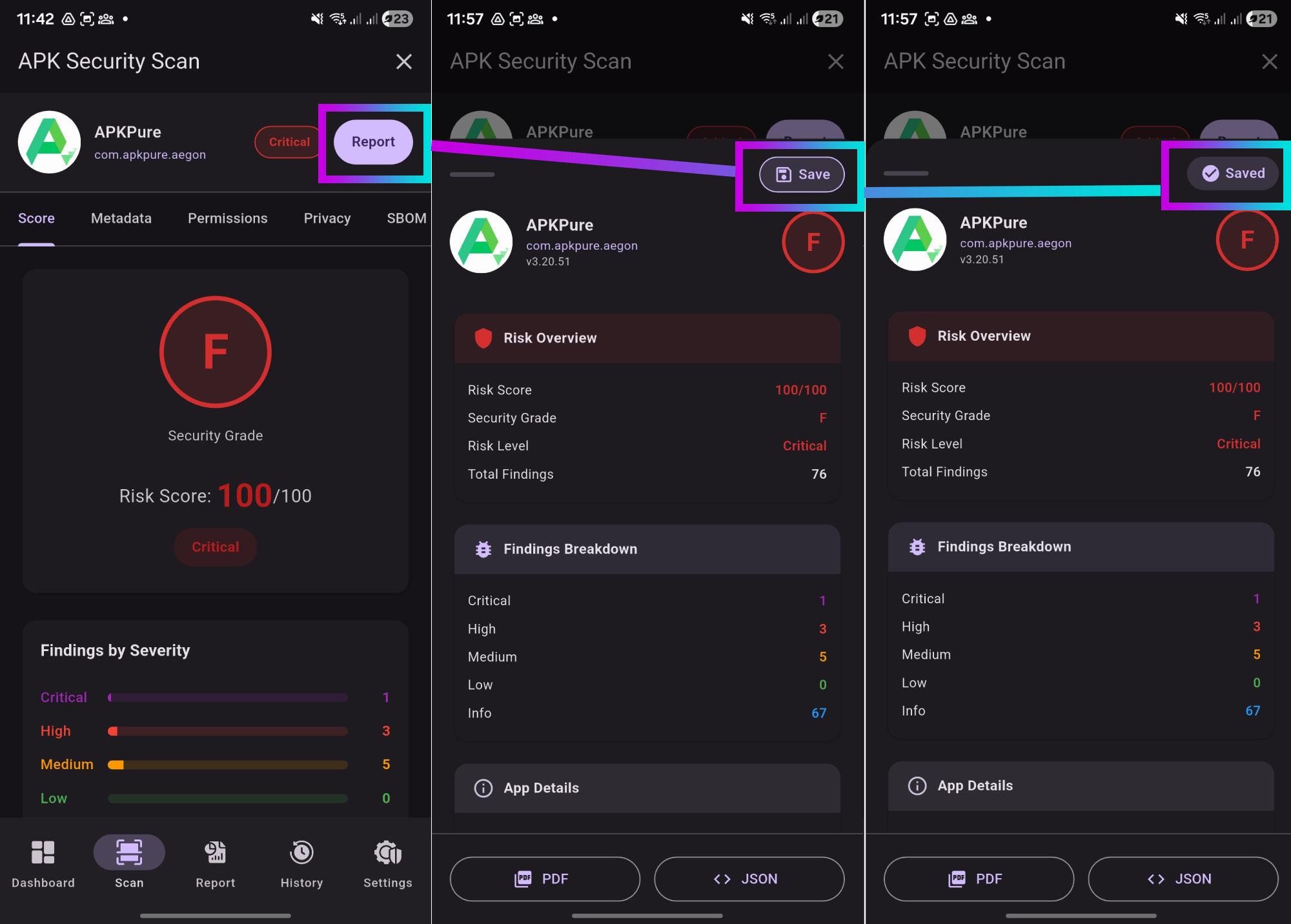 MobInspect Save Report Screen